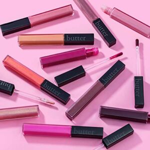 butter LONDON Plush Rush Plumping Lip Gloss, Ultra-Shine & Hydrating, Improves Lip Texture, Cruelty Free, Double Dare