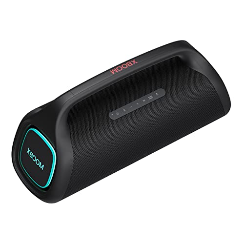 LG XG9QBK.DUSALLK Go Portable Bluetooth Speaker - Stage Lighting and up to 24-Hour Battery, Black