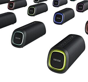 LG XG5QBK.DUSALLK Go Portable Bluetooth Speaker - LED Lighting and up to 18-Hour Battery, Black