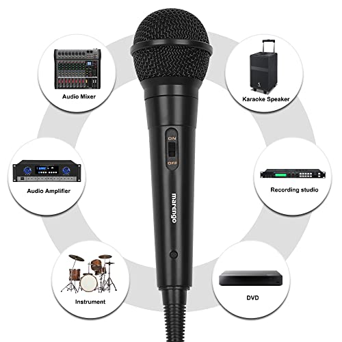 Marengo Handheld Wired Microphone, Cardioid Dynamic Vocal Mic with 13ft Cable and ON/Off Switch, Ideally Suited for Speakers, Karaoke Singing Machine, Amp, Mixer