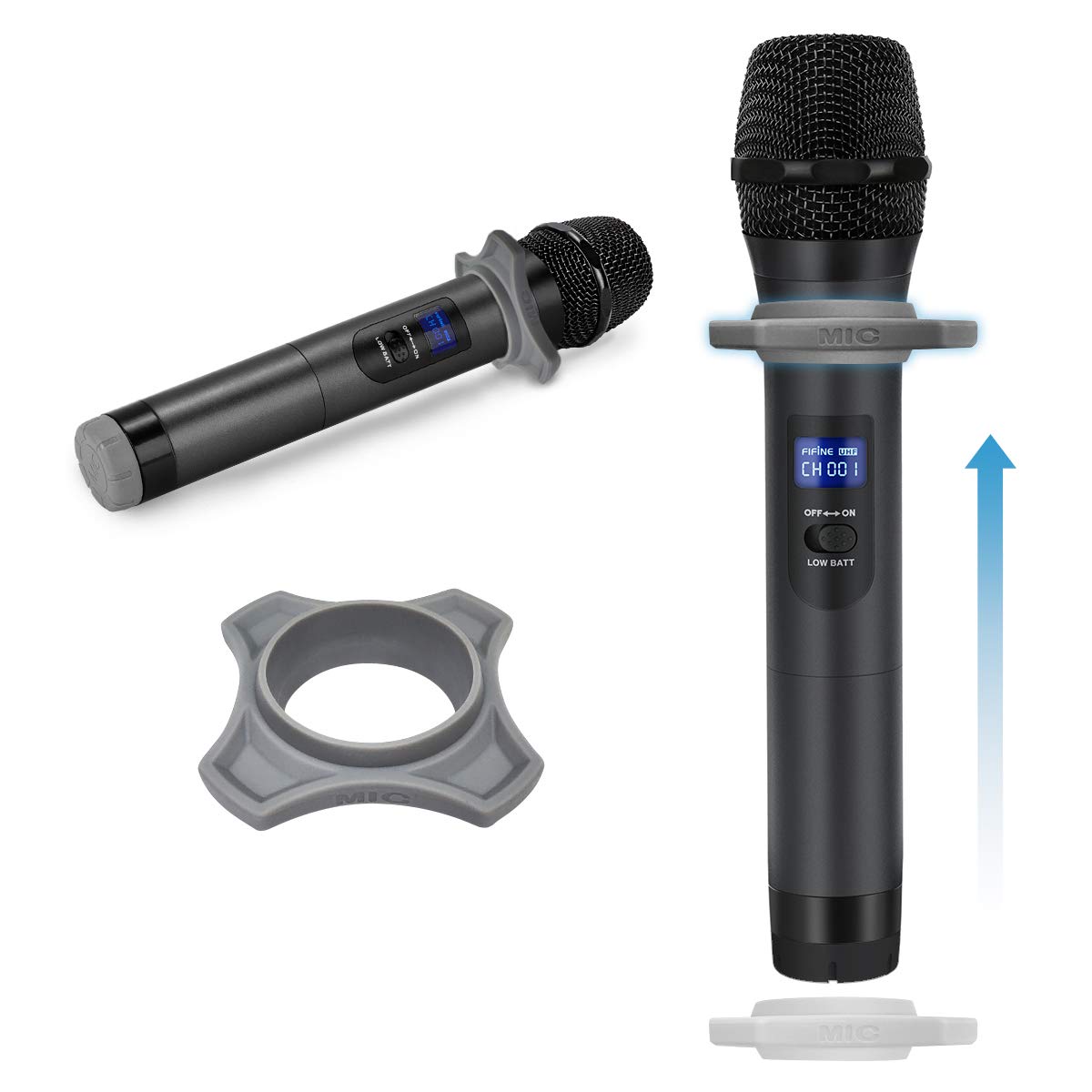 Wireless Microphone, Handheld Dynamic Microphone Wireless mic System for Karaoke Nights and House Parties to Have Fun Over The Mixer,PA System,Speakers-Fifine Technology K025