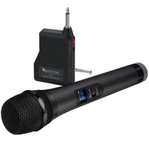 wireless microphone, handheld dynamic microphone wireless mic system for karaoke nights and house parties to have fun over the mixer,pa system,speakers-fifine technology k025