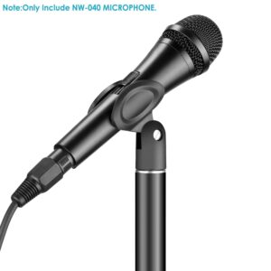 Neewer Cardioid Dynamic Microphone with XLR Male to XLR Female Cable, Rigid Metal Construction for Professional Pickup of Musical Instruments, Voice, Broadcasting, Speech, Black (NW-040)