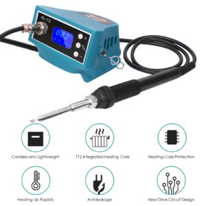 Cordless Soldering Iron Station for Makita 18V Max Battery (Battery NOT Included) with Digital Display, Auto-Sleep, °C/°F Conversion, Welding Tool for DIY, Appliance Repair, Watch Repair, Wire Welding