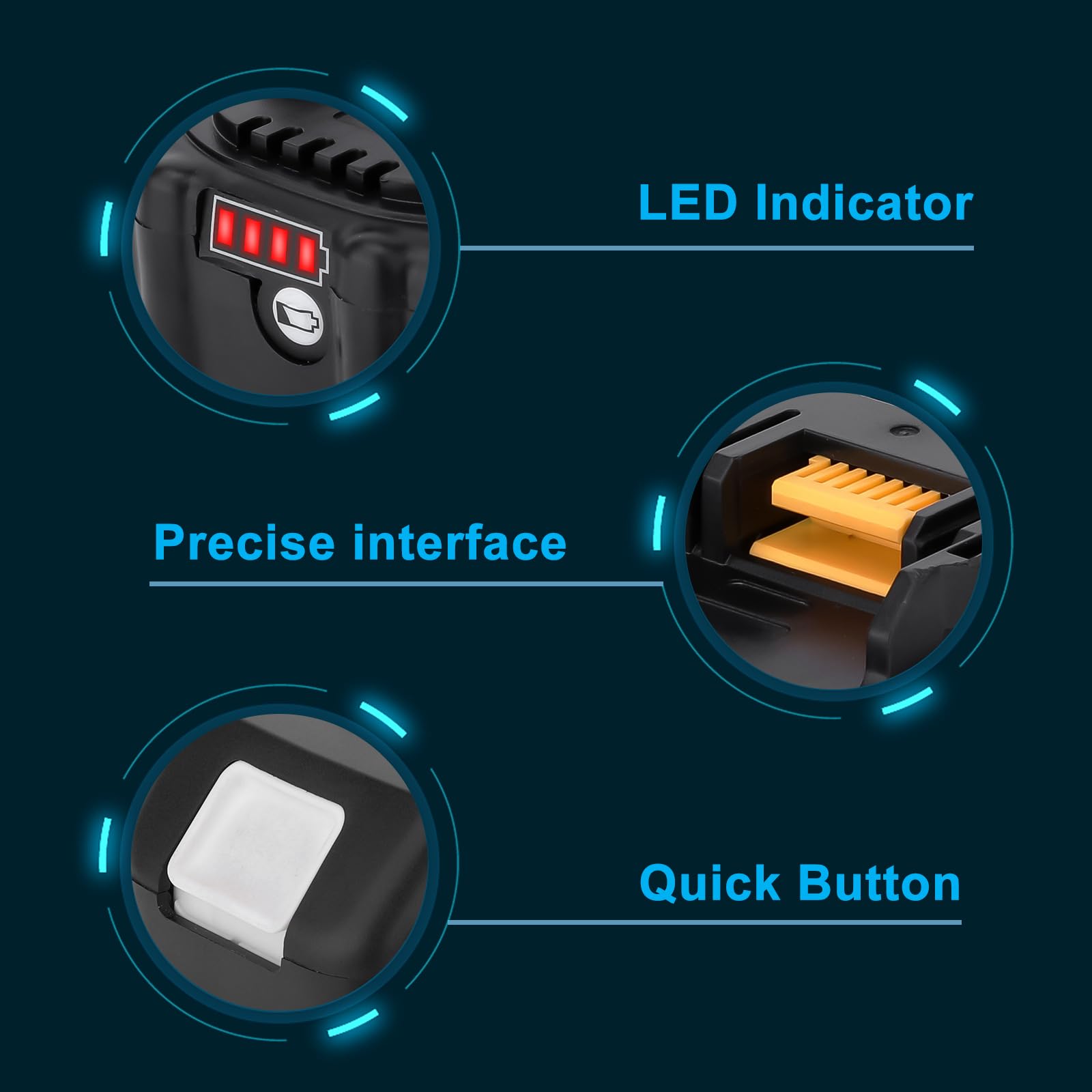 BEKBEKWAY Replacement for Makita 18v Battery 12.0Ah Compatible with Makita Battery 18v Compatible with Makita 18 Volt Battery BL1815 BL1830 BL1860 BL1850 BL1840 BL1890