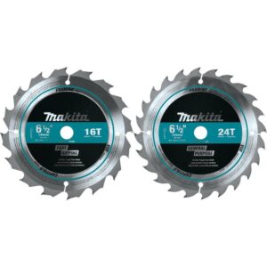 makita t-01426 2 pc. 6-1/2" carbide-tipped circular saw blade set