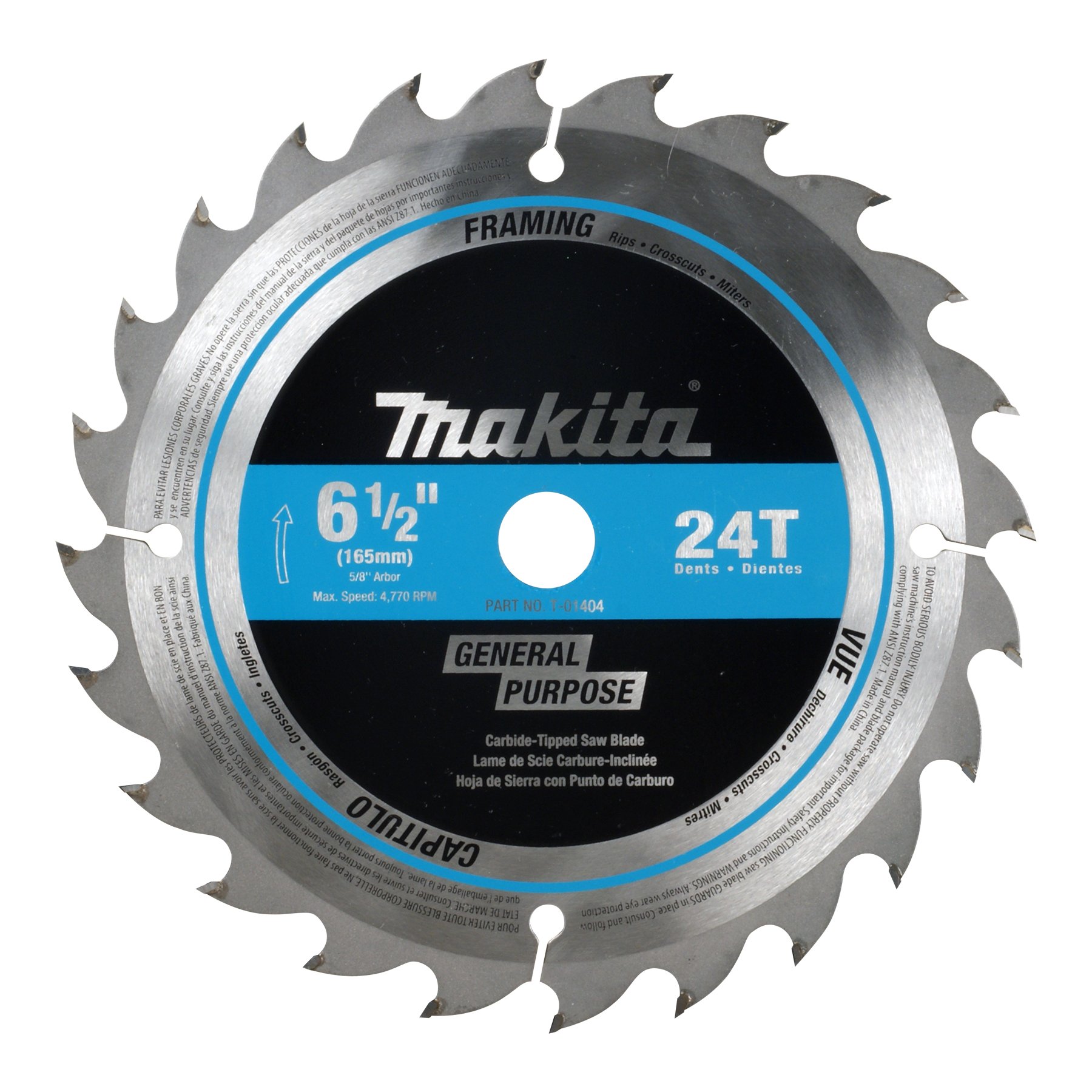 Makita T-01426 2 Pc. 6-1/2" Carbide-Tipped Circular Saw Blade Set