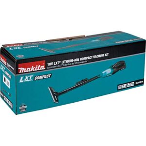 Makita XLC02R1B 18V LXT Lithium-Ion Compact Cordless Vacuum Kit (2.0Ah)