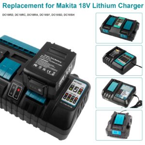 ARyee DC18SF 4-Port 18V Rapid Charger Compatible with Makita 14.4V-18V Li-ion Battery BL1830 BL1840 BL1850 BL1860 BL1820B BL1815 BL1430 BL1415, Replace for DC18RC DC18RD DC18RA Charger