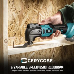 Cordless Oscillating Tool Compatible with Makita Battery, Brushless-Motor Tool with Auxiliary Handle, Oscillating Multi-Tool for Scraping, Sanding,Cutting Wood(Battery Not Included)