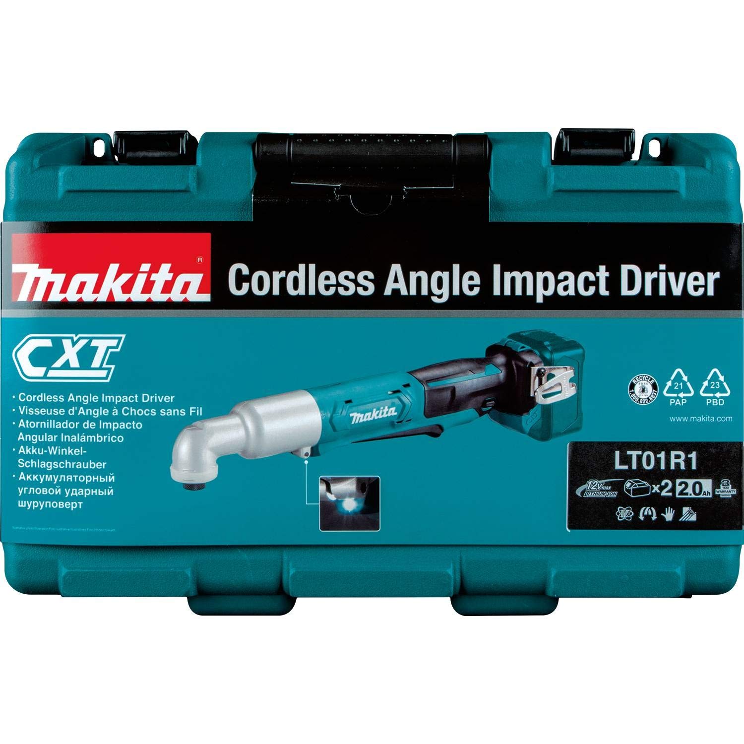 Makita LT01R1 12V max CXT Lithium-Ion Cordless Angle Impact Driver Kit