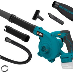 Cordless Leaf Blower for Makita 18V Battery,Electric Jobsite Air Blower with Brushless Motor,6 Variable Speed Up to 180MPH,2-in-1 Handle Electric Blower and Vacuum Cleaner(Battery Not Included)