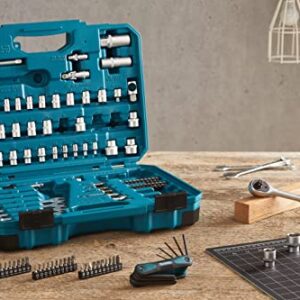 Makita E-06616 120 Piece Maintenance Set Blue/Black