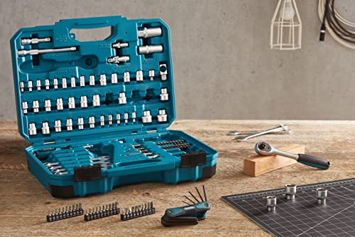 Makita E-06616 120 Piece Maintenance Set Blue/Black