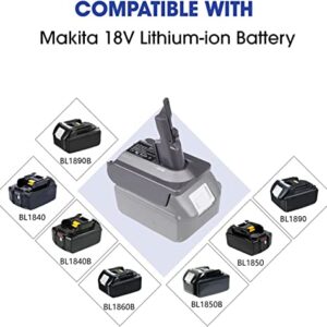 TPDL Upgrade for Dyson V7+V8 Battery Adapter Replacement, for Makita 18V Battery Work for Dyson V7/V8 Series Vacuum Cleaner (V7 V8 Common)