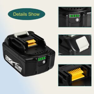 DV8DKV7 2 Pack Upgraded 5.0Ah BL1850B Battery Replace for Makita 18V Battery Compatible with Makita 18V Power Tools and Makita Charger