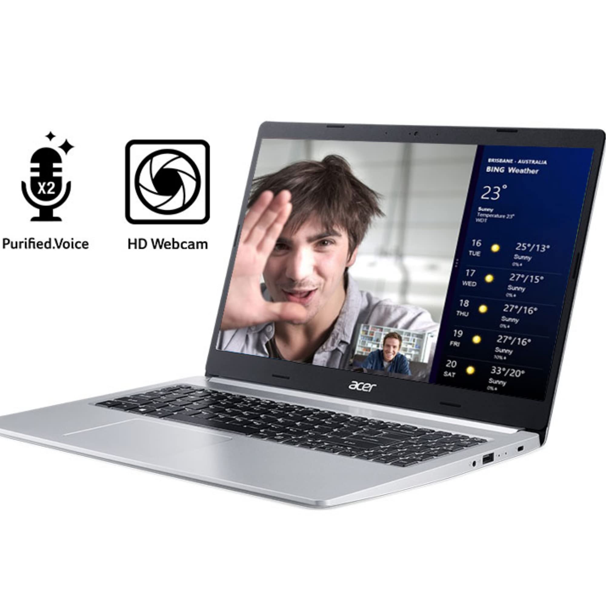 acer 2023 Newest Aspire 5 Slim Essential Laptop, 15.6" Full HD IPS Display, 8GB RAM, 512GB SSD, Intel Dual-Core i3 Processor Up to 4.1 GHz, HDMI, Windows 11 S