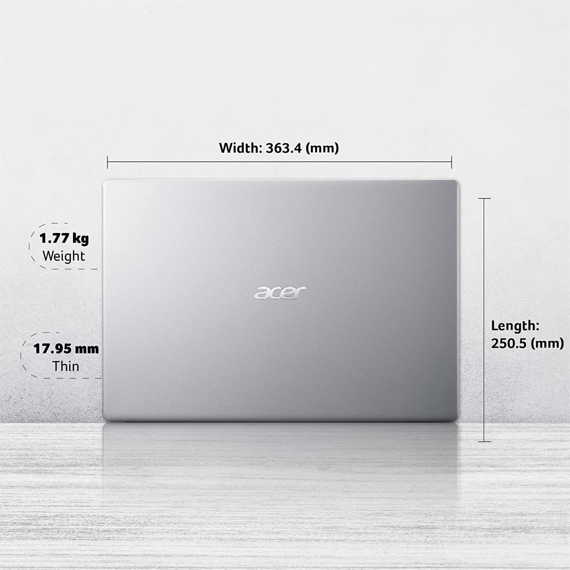 acer 2023 Newest Aspire 5 Slim Essential Laptop, 15.6" Full HD IPS Display, 8GB RAM, 256GB SSD, Intel Dual-Core i3 Processor Up to 4.1 GHz, HDMI, Windows 11 S