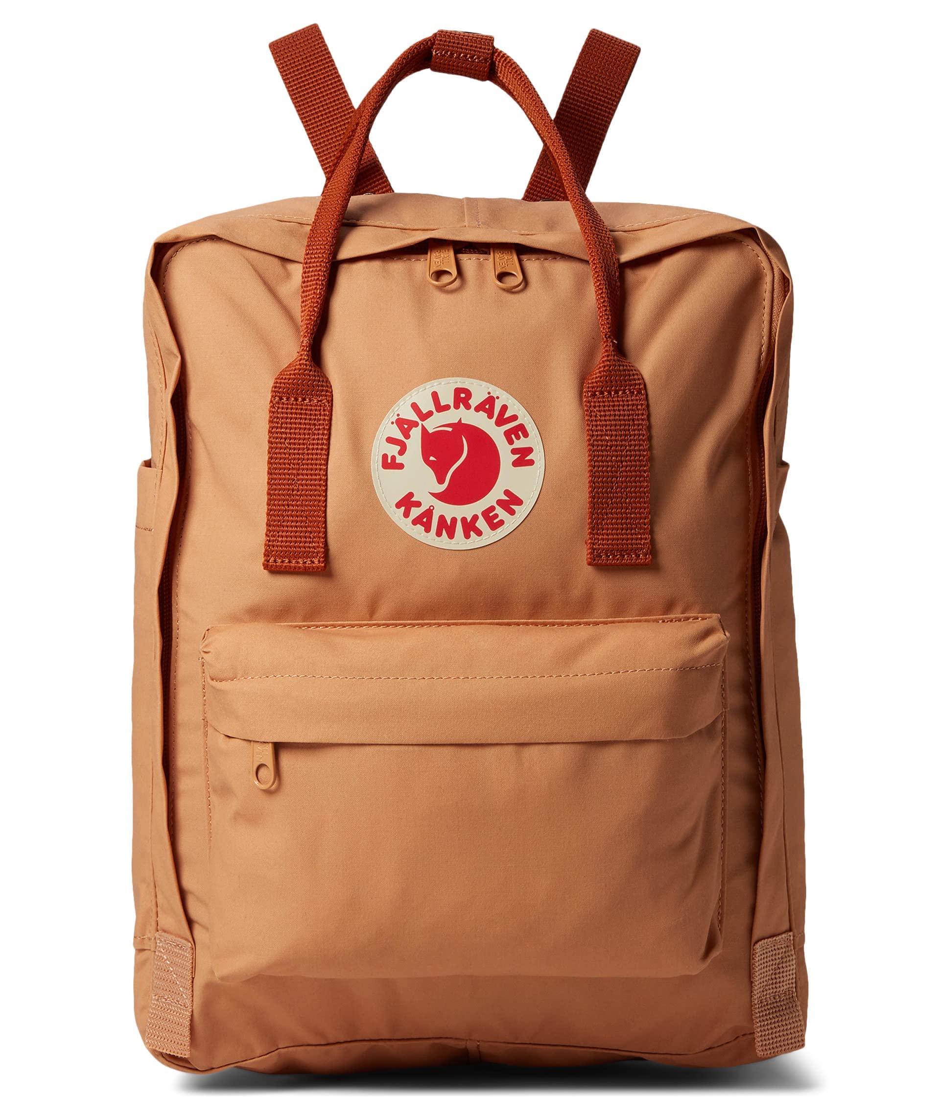 Fjällräven Kånken Backpack for Men, and Women - Lightweight Rugged Vinylon Fabric, Dual Top Handles with Snap Closure, and Classy Look Peach Sand/Terracotta Brown One Size One Size