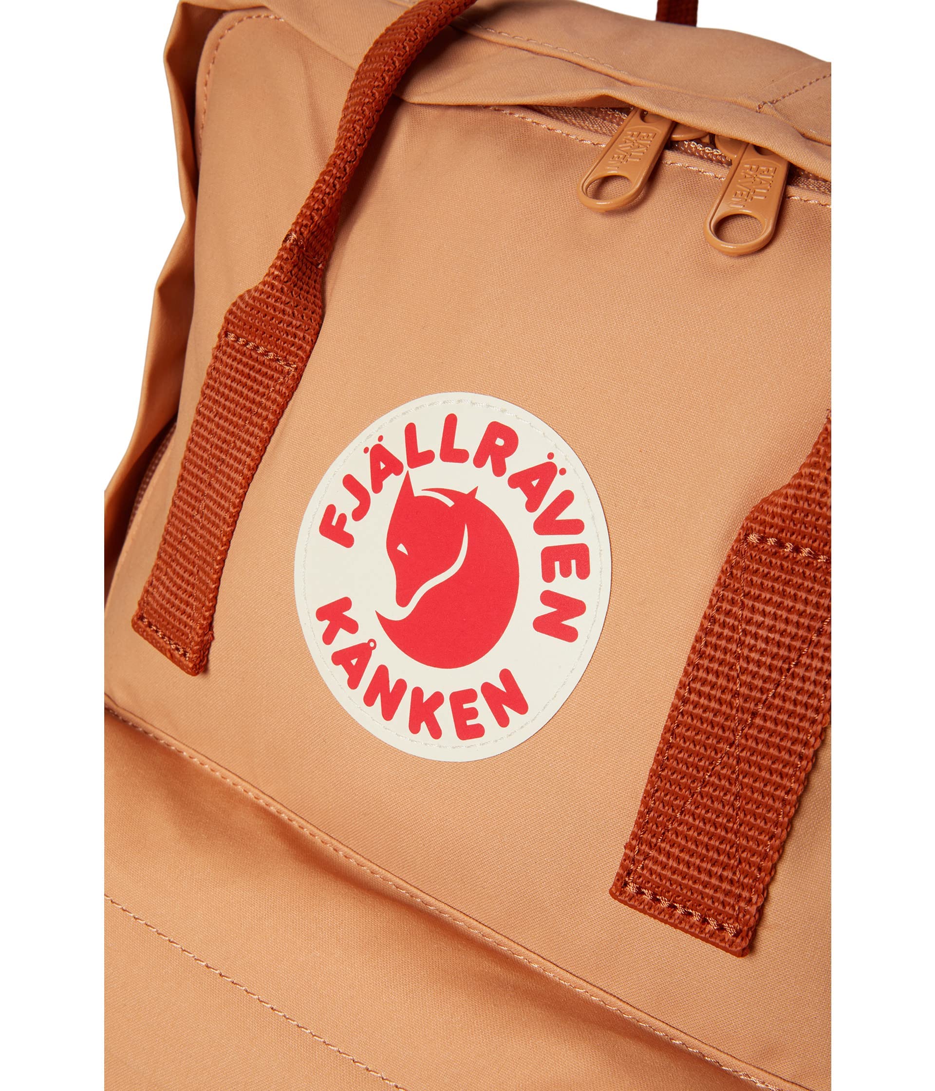 Fjällräven Kånken Backpack for Men, and Women - Lightweight Rugged Vinylon Fabric, Dual Top Handles with Snap Closure, and Classy Look Peach Sand/Terracotta Brown One Size One Size