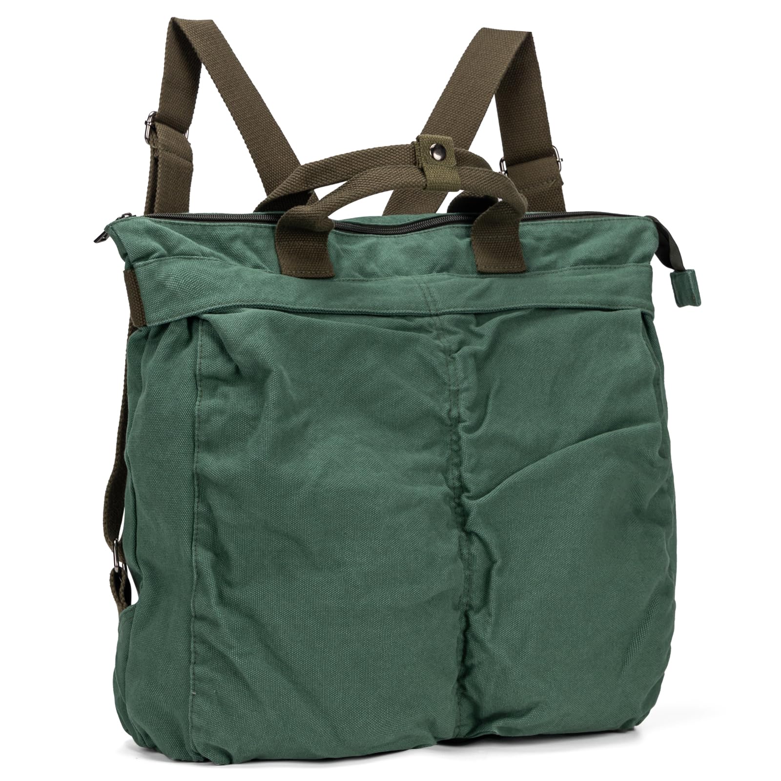 ecosmile Canvas Backpack for Women Travel Backpack for Men Vintage Bookbag Style for Casual Daypack Backpacks (Green-A)