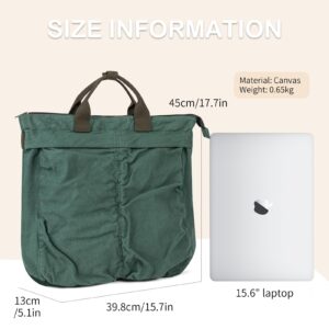 ecosmile Canvas Backpack for Women Travel Backpack for Men Vintage Bookbag Style for Casual Daypack Backpacks (Green-A)