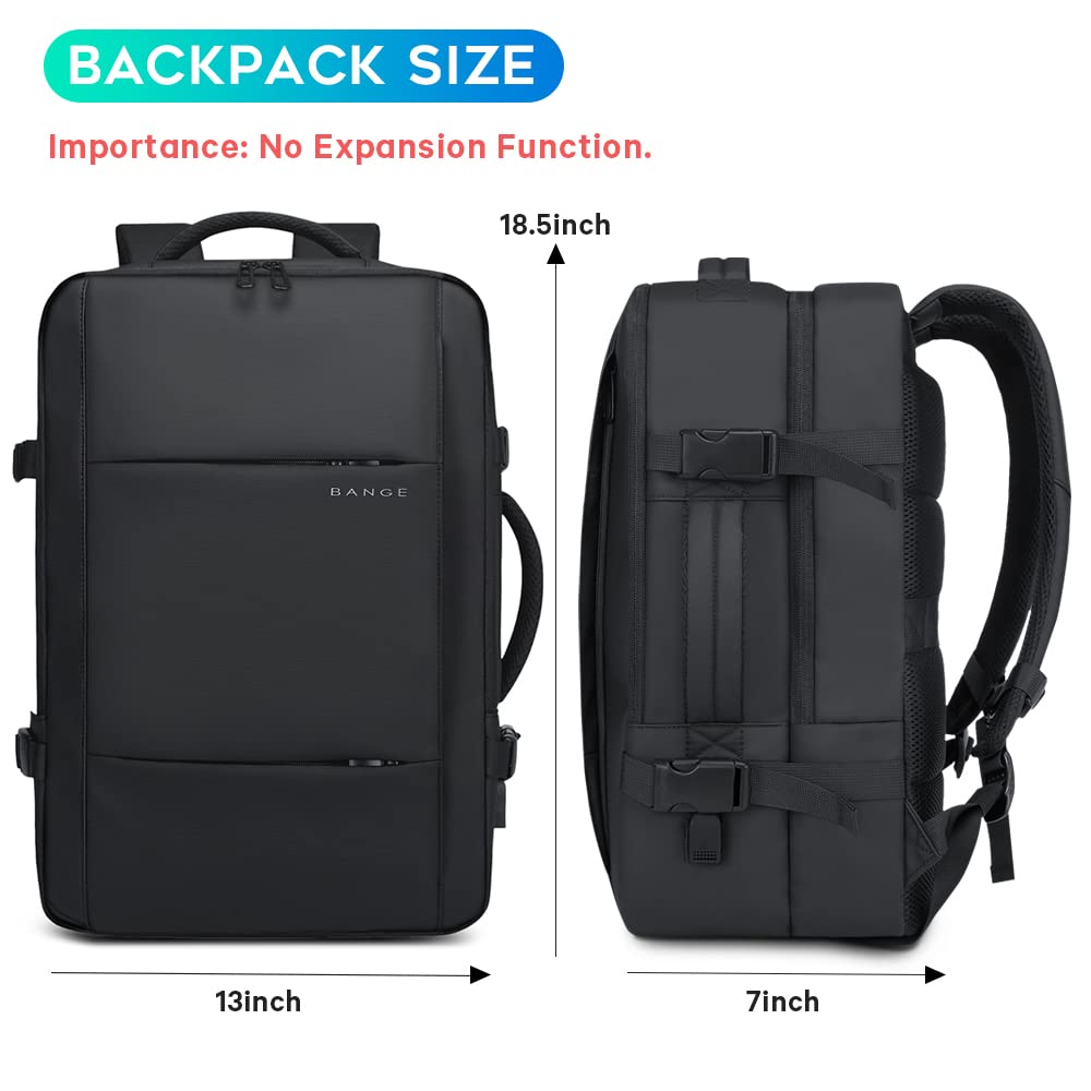 BANGE Travel Backpacks,Flight Approved Carry On Backpacks, 17-inch Laptop Backpack for International Travel Bag,Weekender Luggage Backpack for Men