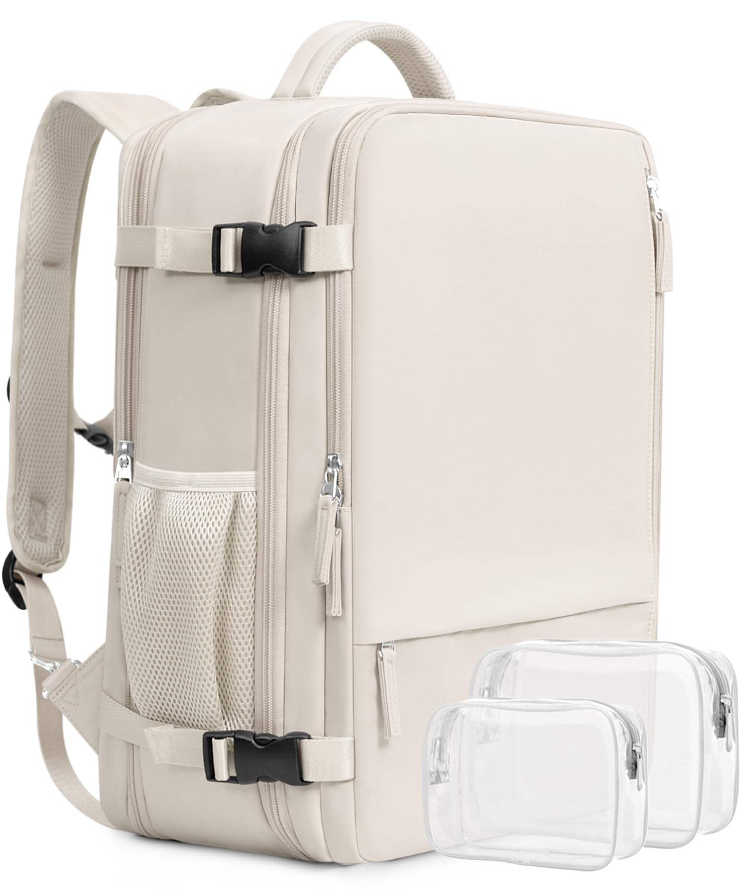 Travel Backpack, Large Carry On Backpack, Personal Item Travel Bag, Airline Approved 17.3 Inch Laptop Backpack,College Weekender Business Hiking Bag, Beige