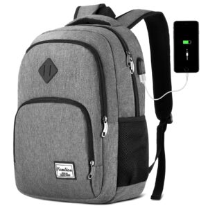 YAMTION 17.3 Inch Travel Backpack for Men and Women,School Bookbag for Teenager,Business Laptop Bookbag with USB Charging port for Business Work College Travel Trip