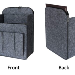APSOONSELL Large Backpack Organizer Insert Felt Bag Organizer with Zipper Backpack Shaper Foldable Tote Organizer for Rucksack Shoulder Bag, Gray, XS