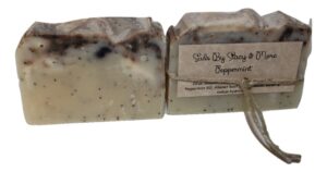 suds by stacy and more peppermint homemade soap bars (two - 4 oz bars) cold processed with essential oils