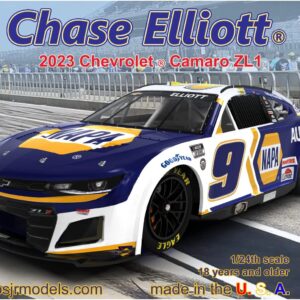 Salvinos J R Model 1/24 NASCAR 2023 Camaro ZL1 Hendrix Motor Sport Chase Elliot NAPA Color Plastic Model SJMHMC2023CEP