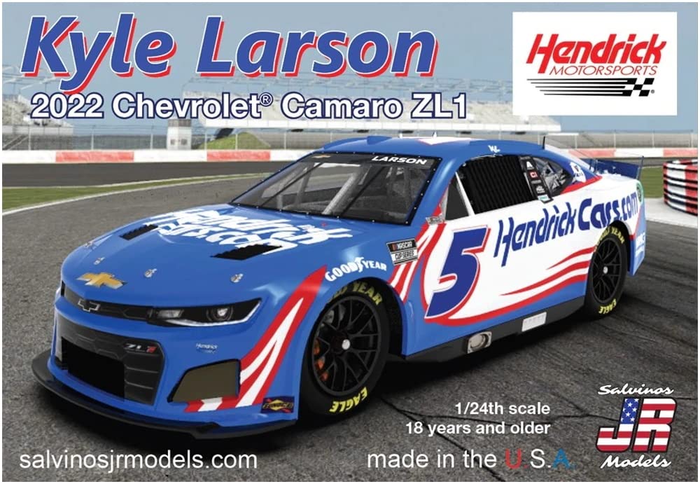 Salvinos Jr Models HMC2022KLP 1/24 Scale 2022 Camaro ZL1 #5 Kyle Larson Plastic Model Kit - Assembly Required