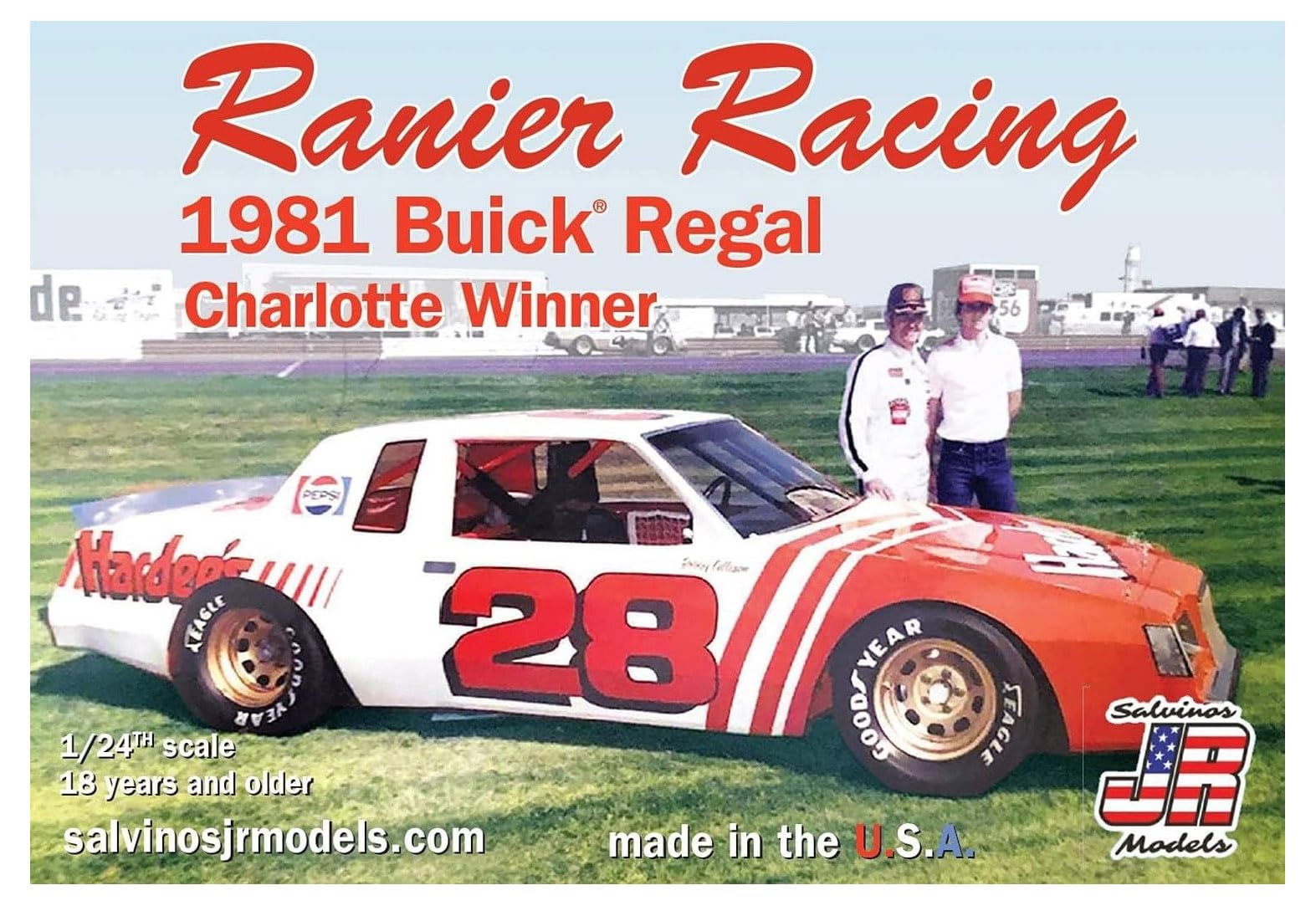 Salvinos J R Model 1/24 NASCAR 1981 Charlotte Winner Car Buick Regal Bobby Allison 28 Rainier Racing Plastic Model SJMRRB1981C