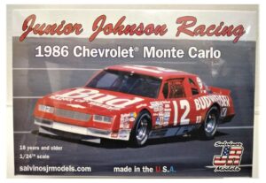 salvinos jr models jjmc1986nb junior johnson racing 1986 monte carlo 1:24 scale plastic model kit - requires assembly, sjmjjmc1986nb