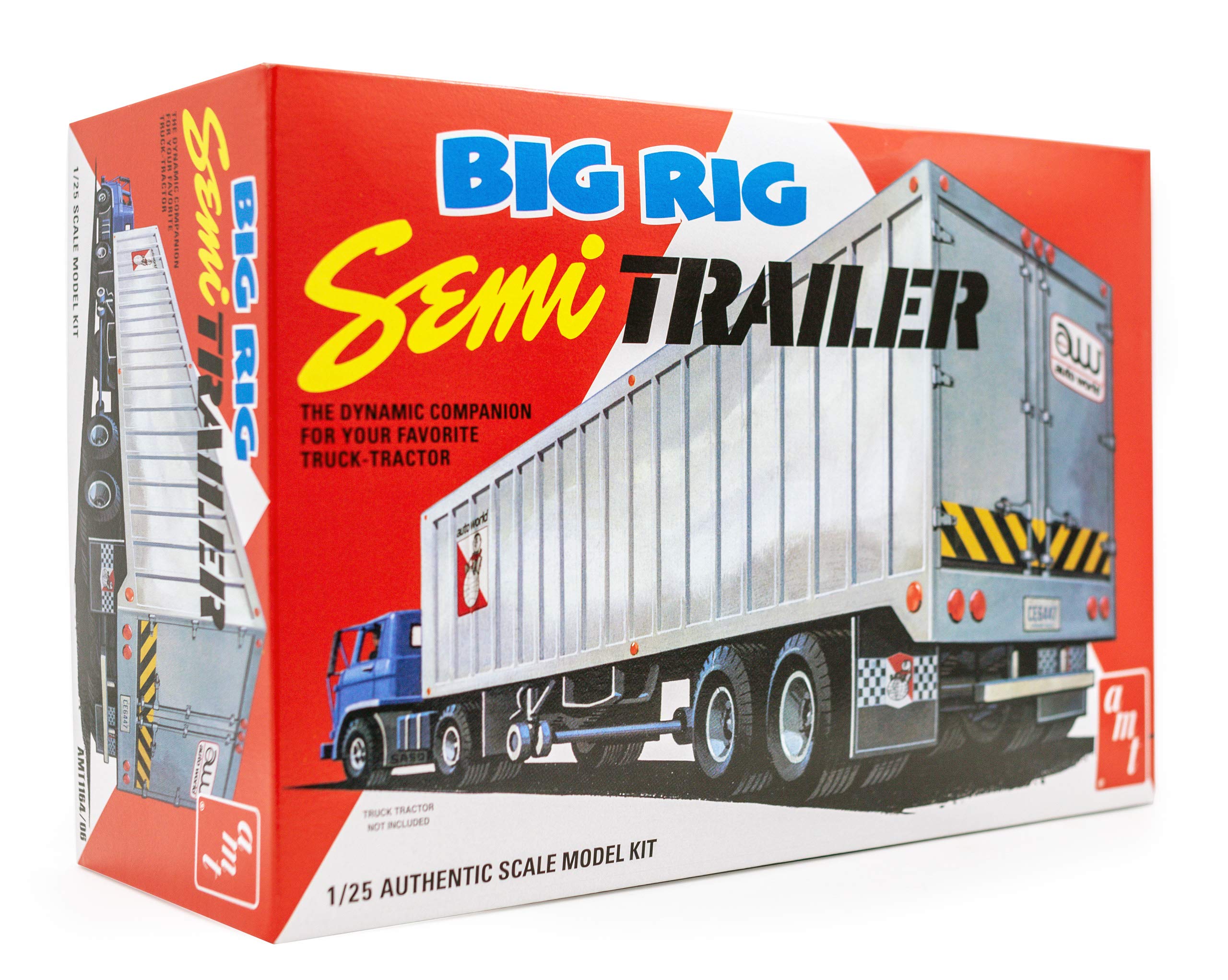 AMT Big Rig Semi-Trailer - 1/25 Scale Model Truck Kit - Buildable Hauler for Kids and Adults (AMT1164)