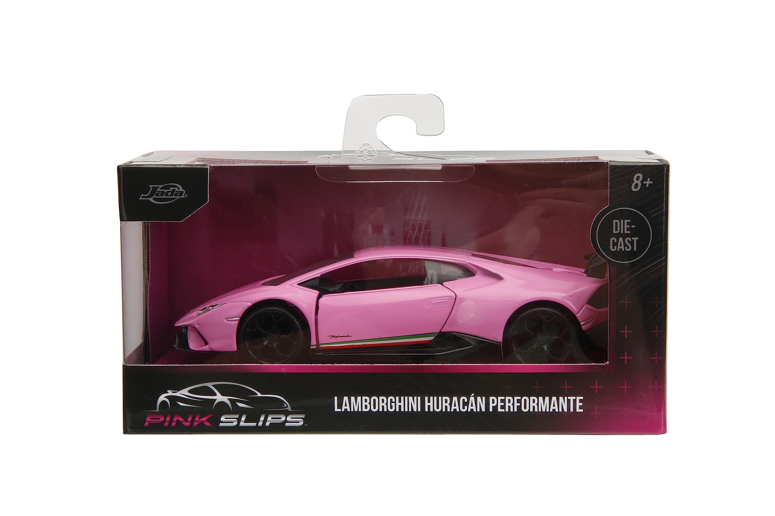 Pink Slips 1:32 W1 Lamborghini Huracán Performante Die-Cast Car, Toys for Kids and Adults(Glossy Pink)