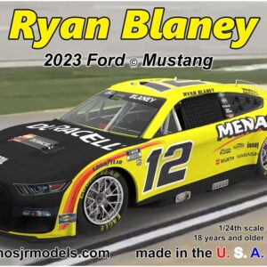 Salvino's JR Models PF2023RBP 1/24 Scale 2023 Mustang #12 Race Car Plastic Model Kit - Assembly Required