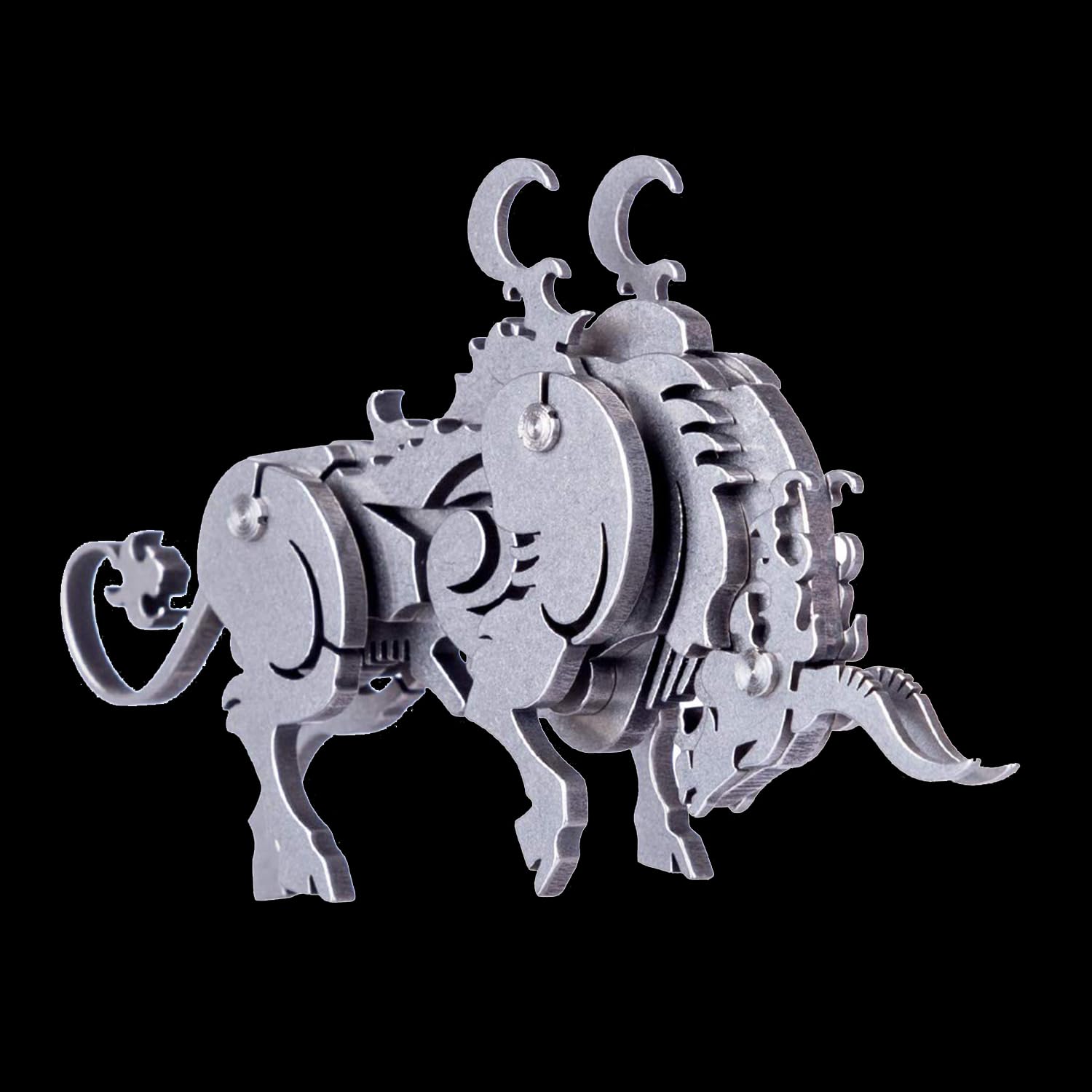 3D Metal Puzzle for Adults,DIY Assemble Cattle Metal Model Kit,Detachable Puzzle Brain Teaser Toy for Adults and Kids,Desk Art Home Decoration Office Desk Ornament,Cattle