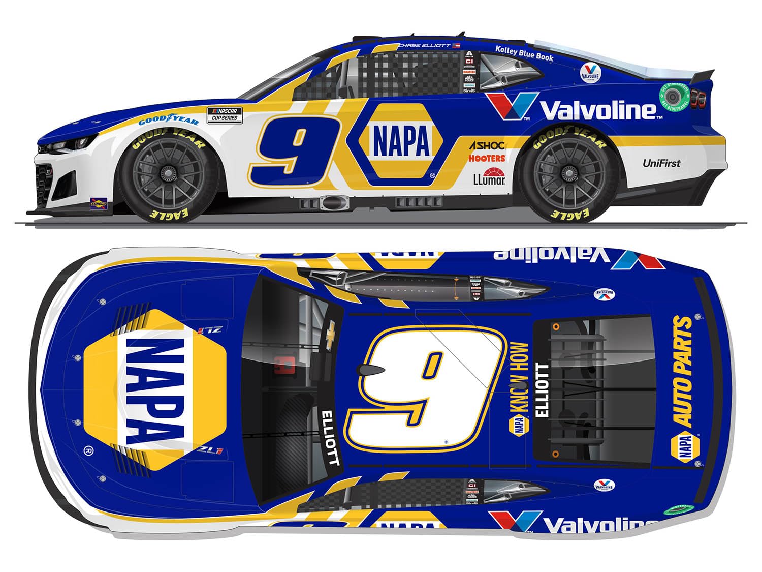 Lionel Racing Chase Elliott 2022 NAPA Val Diecast Car 1:64 Scale