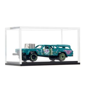 2 Pack Clear Acrylic Hot Wheels Display Case Hotwheels Matchbox 1/64 Scale Toy Model Cars Display Case UV Protect Storage Collectors