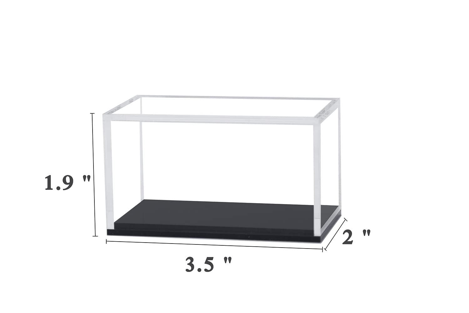 2 Pack Clear Acrylic Hot Wheels Display Case Hotwheels Matchbox 1/64 Scale Toy Model Cars Display Case UV Protect Storage Collectors