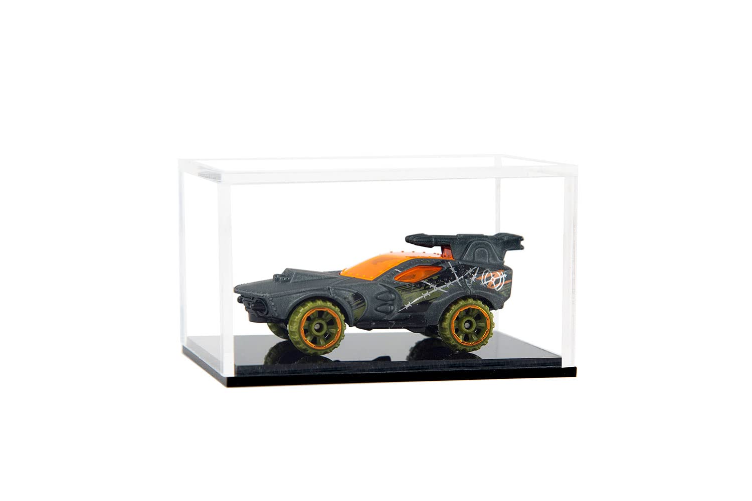 2 Pack Clear Acrylic Hot Wheels Display Case Hotwheels Matchbox 1/64 Scale Toy Model Cars Display Case UV Protect Storage Collectors