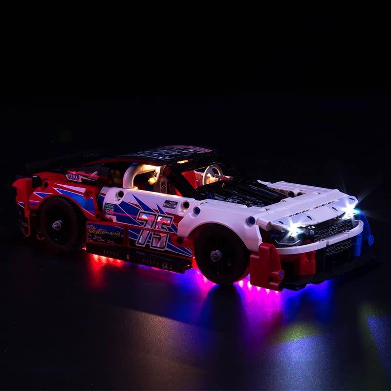 BrickBling LED Light for Lego Technic Nascar Next Gen Chevrolet Camaro ZL1 42153 Model Car, Creative Lighting Kit Compatible with Lego 42153 Racing Vehicle-Lights Only, No Model