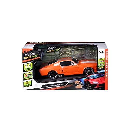 Maisto Tech R/C 1:24 Scale 2.4 GHz 1967 Ford Mustang GT, Metallic Orange