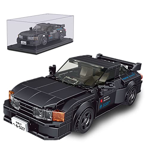 Mould King Initial D Car Nissan Skyline GTR32 Race Car Building Sets with Display Case, 27014 Collectible Speed Champion Car Building Blocks, Classic Race Car Building Kits for Adults Kids 8+(359PCS)