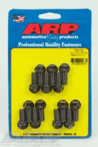 arp 120-1101 header bolt kit hex head 14pc black oxide