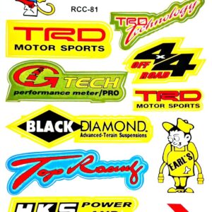 Cars Motorsport Nos Gulf Hot Rod Nascar Drag Racing Lot 6 Vinyl Graphic Decals Stickers D6094