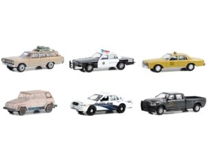 hollywood series set of 6 pieces release 39 1/64 diecast model cars by greenlight 44990set