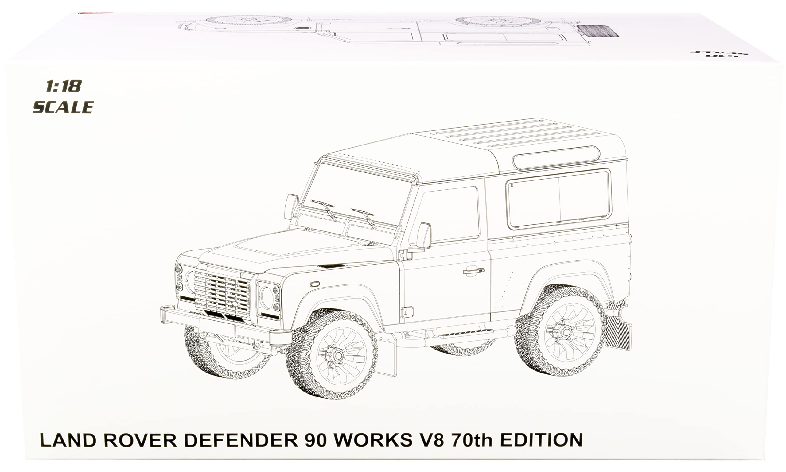 LCD MODELS LCD-Model 1/18 Defender 90 Works V8 70Th Edition 2018 LCD18007-OR